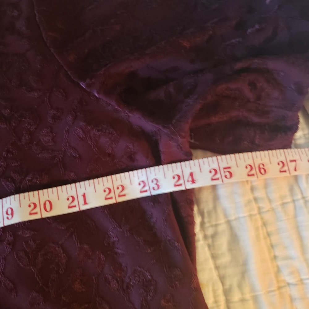 Summer Womens Tops 18W to 20W Kathie Lee Burgandy short sleeve - Picture 3 of 6